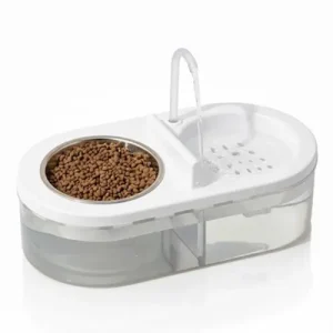Oval Fountain With Feeding Bowl
